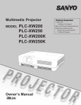 Sanyo PLC-XW200K User's Manual