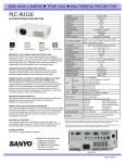 Sanyo PLC-XU116 User's Manual