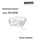 Sanyo PLC-XF42 User's Manual