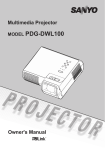 Sanyo PDG-DWL100 User's Manual