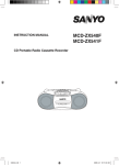 Sanyo MCD-ZX540F User's Manual
