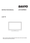 Sanyo LCD-42XR9DA User's Manual