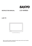 Sanyo LCD-19XR9DA User's Manual