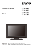 Sanyo LCD-19E3 User's Manual