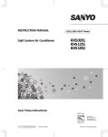 Sanyo KHS0951 User's Manual
