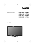 Sanyo LCE-24C100F(S) User's Manual