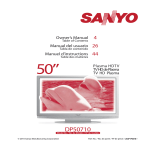 Sanyo DP50710 User's Manual