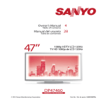Sanyo DP47460 User's Manual