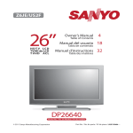 Sanyo DP26640 User's Manual
