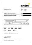 Sanyo DVC-2000 User's Manual