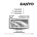Sanyo DP52440 User's Manual