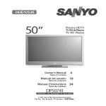 Sanyo DP50741 User's Manual