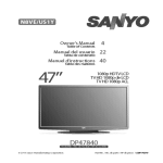 Sanyo DP47840 User's Manual