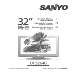 Sanyo DP32640 User's Manual