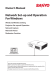 Sanyo 1AV4U19B25500 User's Manual