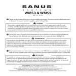 Sanus Systems WMS5 User's Manual