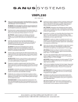 Sanus Systems VMPL250 User's Manual