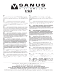 Sanus Systems VisionMount XF228 User's Manual