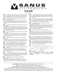 Sanus Systems VisionMount VLF220 User's Manual