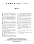 Sanus Systems LC1A User's Manual