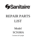 Sanitaire SC9180A User's Manual