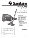 Sanitaire S3680 User's Manual