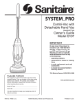 Sanitaire S107 User's Manual