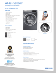 Samsung WF42H5200AP/A2 Specification Sheet