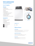 Samsung WA52J8060AW/A2 Specification Sheet
