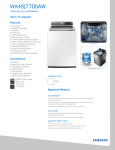 Samsung WA48J7700AW/A2 Specification Sheet