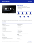 Samsung UN65JU7100FXZA Specification Sheet