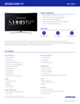 Samsung UN65JS9500FXZA Specification Sheet