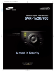 Samsung DVR SVR-1620/900 User's Manual