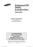 Samsung PPM50M7F User's Manual