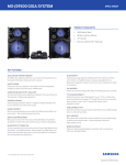 Samsung MX-JS9500/ZA Specification Sheet