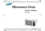 Samsung MW1980STD User's Manual