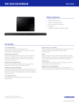 Samsung HW-J550/ZA Specification Sheet