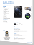 Samsung DV56H9100EG/A2 Specification Sheet