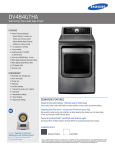 Samsung DV484GTHASU/A1 Specification Sheet