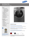 Samsung DV395GTPASU/A1 Specification Sheet