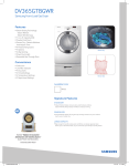 Samsung DV365GTBGWR/A3 Specification Sheet