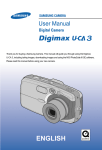 Samsung Digimax U-CA 3 User's Manual