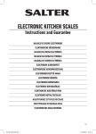Salter Housewares IB-1015-0610-03 User's Manual