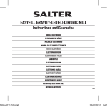 Salter Housewares Coffee Grinder 7604-0211-01 User's Manual