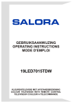 Salora 19LED7015TDW User's Manual