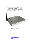 Sagem SAGEMFAST 1500 User's Manual