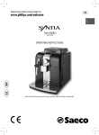 Saeco Coffee Makers saeco HD8833 User's Manual