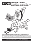 Ryobi TS1352 User's Manual