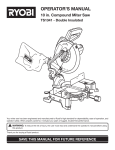 Ryobi TS1341 User's Manual