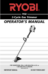 Ryobi 766r User's Manual